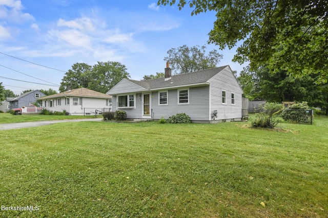 36 Dalton Division Rd, Dalton, MA 01226 - ranch-style home featuring a chimney and roof with shingles