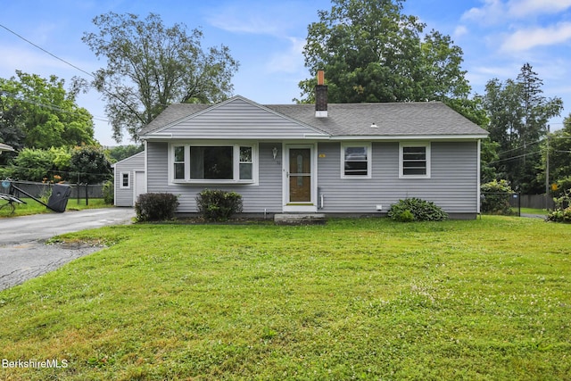 36 Dalton Division Rd, Dalton, MA 01226 - view of front of property featuring a chimney, a shingled roof, and driveway