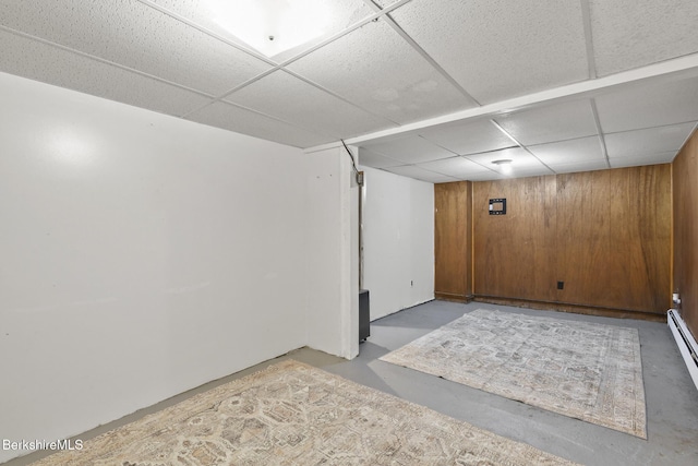 36 Dalton Division Rd, Dalton, MA 01226 - finished basement with a paneled ceiling