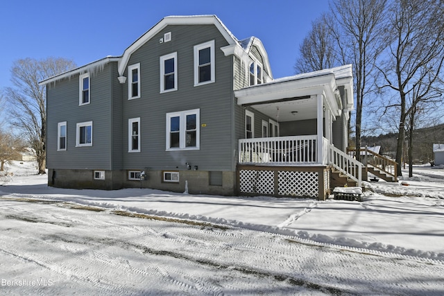 exterior space with a porch