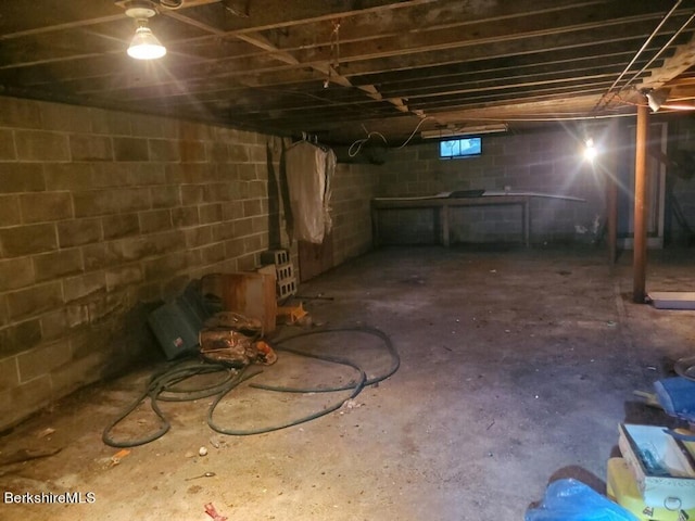 view of basement