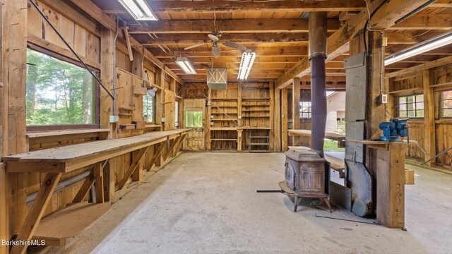 173 Hillsdale Rd, Egremont, MA 01258 - misc room with a wood stove
