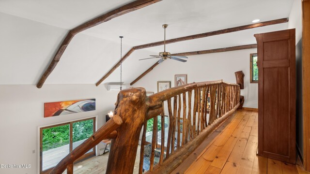 173 Hillsdale Rd, Egremont, MA 01258 - hall featuring an upstairs landing and light wood-style flooring