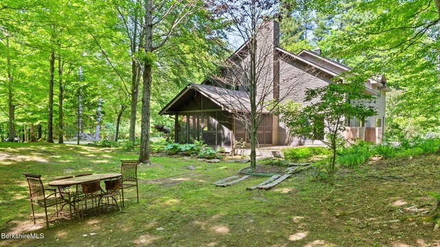 173 Hillsdale Rd, Egremont, MA 01258 - view of yard featuring a sunroom