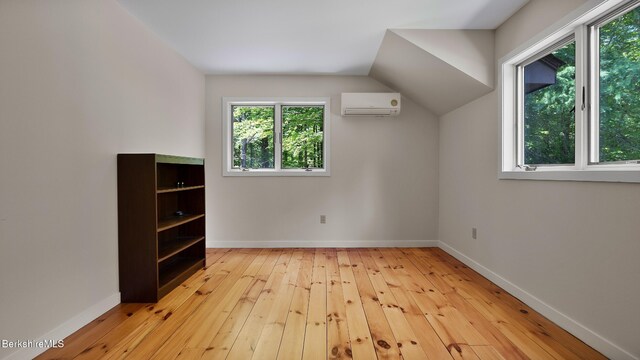 173 Hillsdale Rd, Egremont, MA 01258 - bonus room featuring hardwood / wood-style flooring, lofted ceiling, and a wall mounted air conditioner