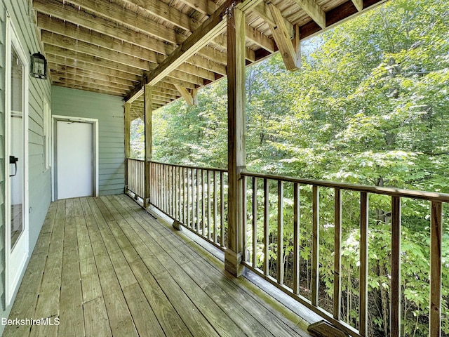 9253 Mountainside Dr, Hancock, MA 01237 - view of wooden deck