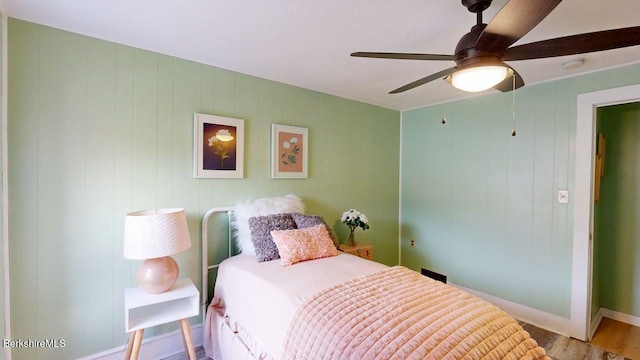 208 Columbia St, Adams, MA 01220 - bedroom with wood finished floors and a ceiling fan