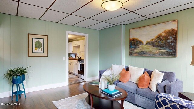208 Columbia St, Adams, MA 01220 - living area featuring wood finished floors and baseboards