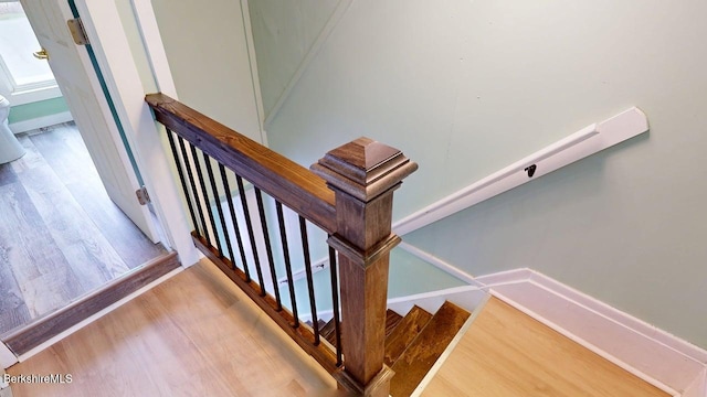 208 Columbia St, Adams, MA 01220 - stairs featuring wood finished floors