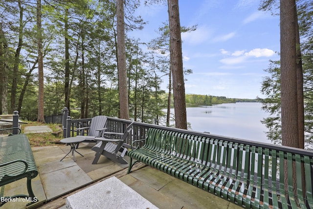 123 Bock Way, New Marlborough, MA 01230 - view of patio with a water view
