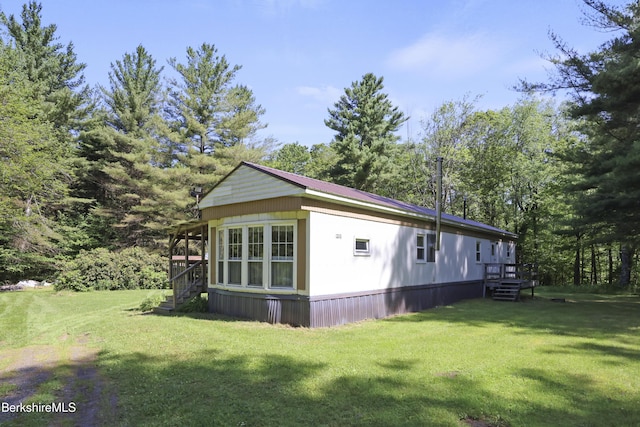 159 Black Brook Rd, Savoy, MA 01256 - view of side of home featuring a lawn