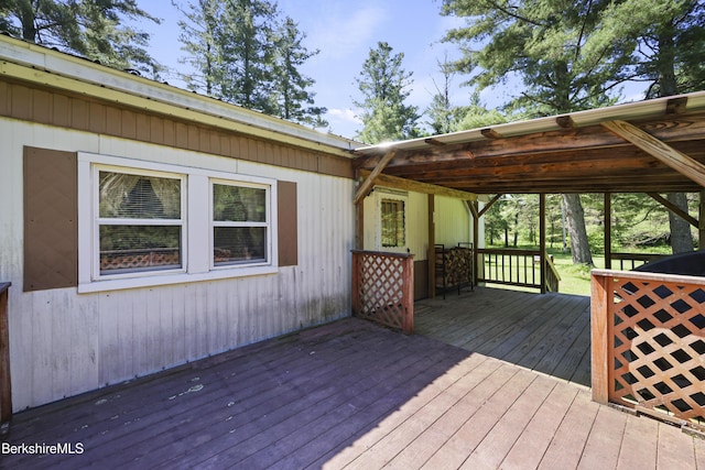 159 Black Brook Rd, Savoy, MA 01256 - view of wooden deck