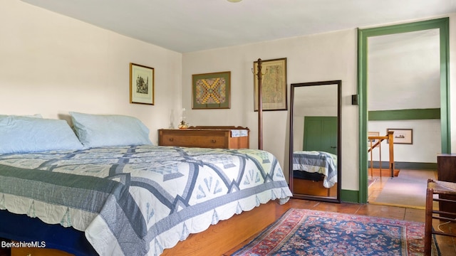 view of tiled bedroom