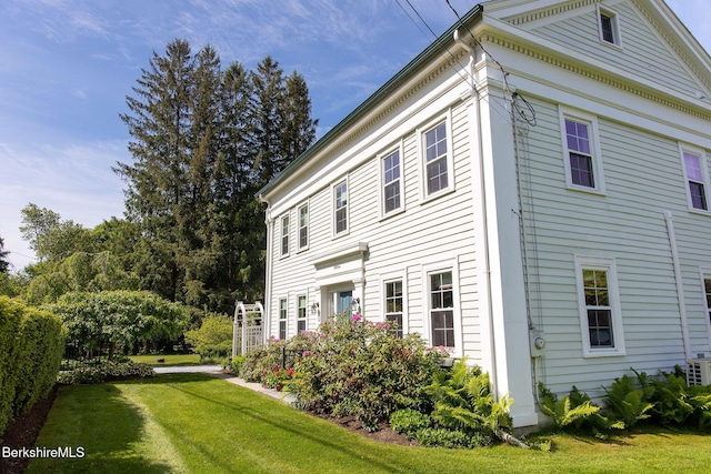 311 N Plain Rd, Great Barrington, MA 01236 - view of side of property with a yard
