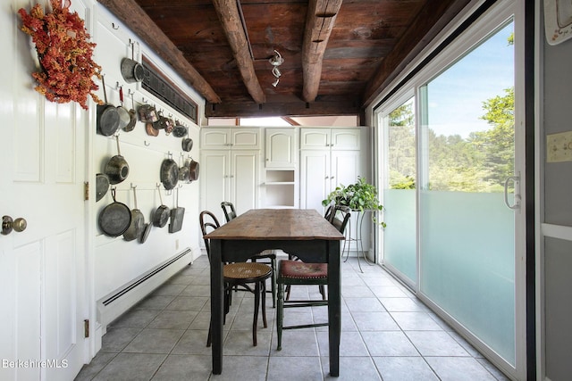 311 N Plain Rd, Great Barrington, MA 01236 - sunroom / solarium with baseboard heating and beam ceiling