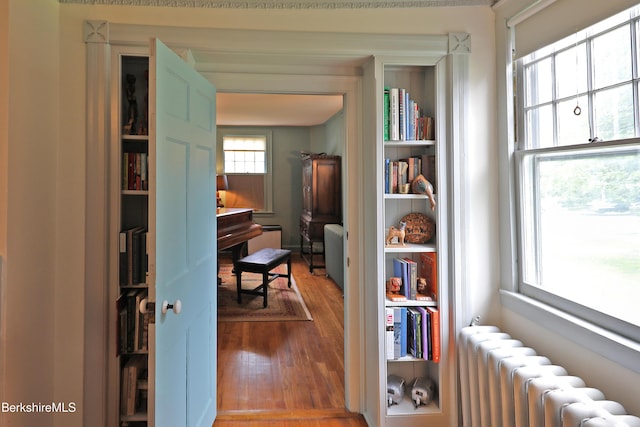 49 Main St, Stockbridge, MA 01262 - hall with radiator and wood finished floors