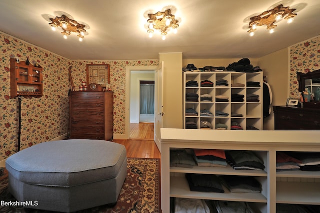 49 Main St, Stockbridge, MA 01262 - interior space featuring wallpapered walls and wood finished floors