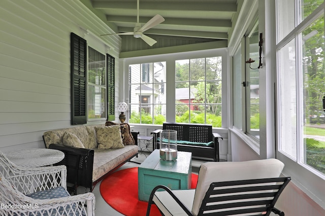 49 Main St, Stockbridge, MA 01262 - sunroom / solarium featuring a ceiling fan and an outdoor living space