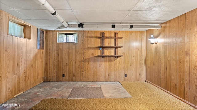 50 Harding St, Pittsfield, MA 01201 - below grade area featuring wood walls