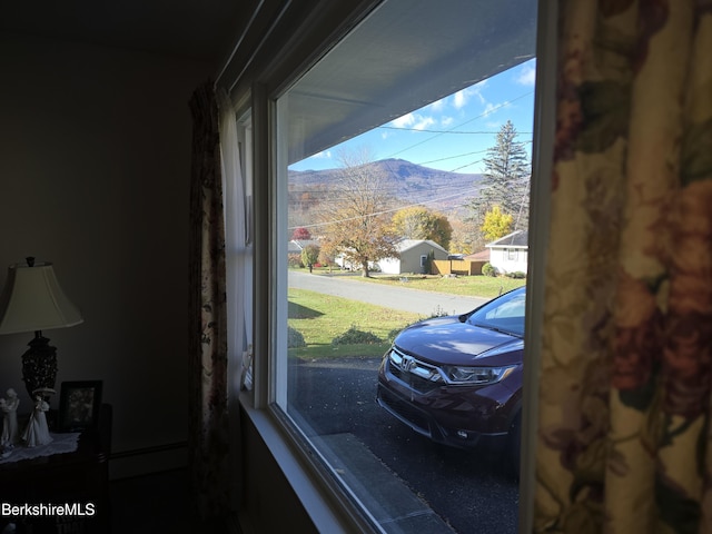 interior details with a mountain view