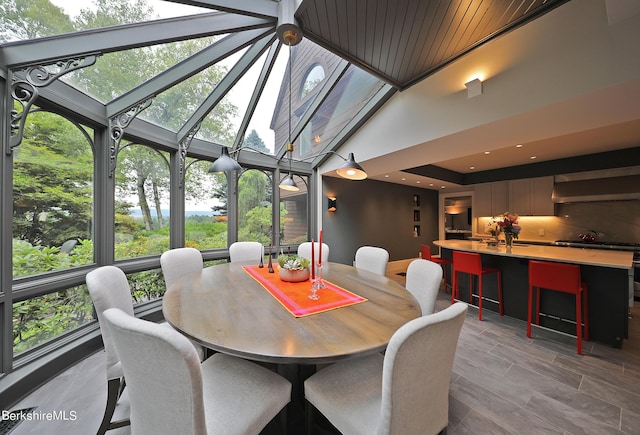 view of sunroom / solarium