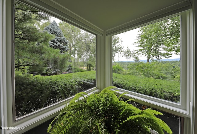 view of sunroom