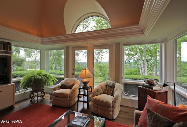 view of sunroom