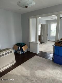 interior space featuring dark wood-type flooring