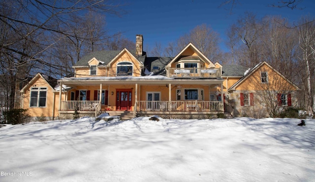 view of front of property with a porch