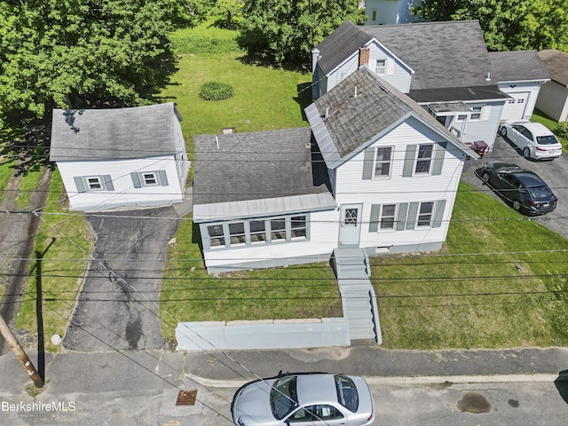 22 Marietta St, North Adams, MA 01247 - aerial view of property and surrounding area