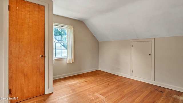 202 Park Ave, Dalton, MA 01226 - additional living space featuring light wood-style flooring and vaulted ceiling
