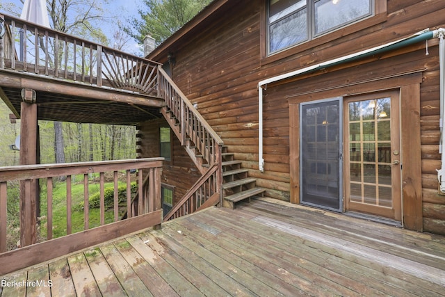 189 Cross Place Rd, Washington, MA 01223 - wooden deck featuring stairway