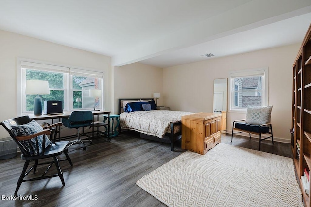 80 Taconic Ave # 14, Great Barrington, MA 01230 - bedroom with dark wood finished floors and an office area