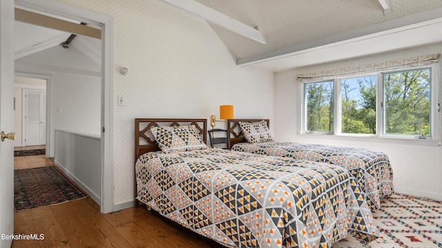 764 E Hill Rd, New Marlborough, MA 01230 - bedroom featuring wallpapered walls and hardwood / wood-style flooring