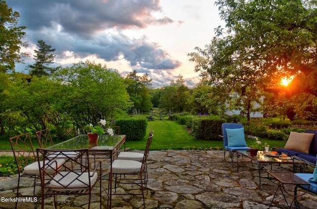 764 E Hill Rd, New Marlborough, MA 01230 - view of patio / terrace featuring outdoor dining space