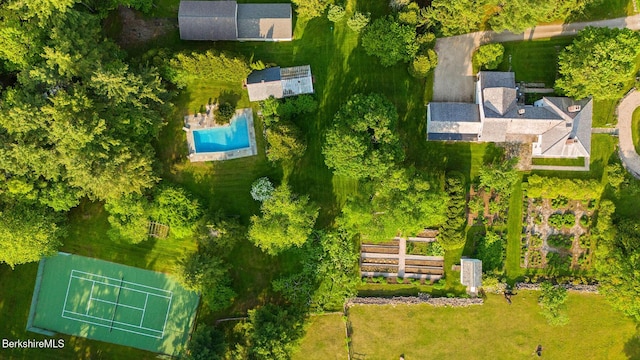 764 E Hill Rd, New Marlborough, MA 01230 - drone / aerial view of a pool