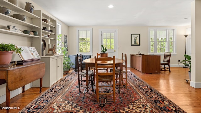 764 E Hill Rd, New Marlborough, MA 01230 - dining area with light wood-style floors and recessed lighting