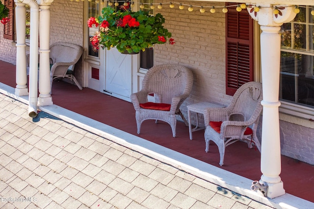 view of patio with covered porch