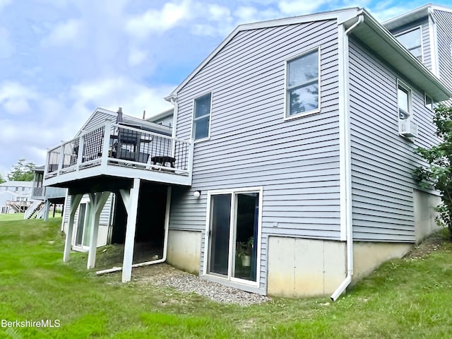 50 Walden Ln, Pittsfield, MA 01201 - rear view of property featuring a deck and a yard