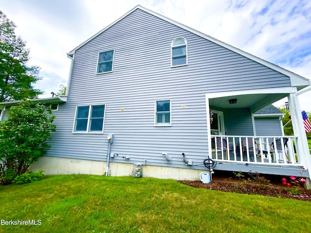 50 Walden Ln, Pittsfield, MA 01201 - view of property exterior with a lawn and covered porch