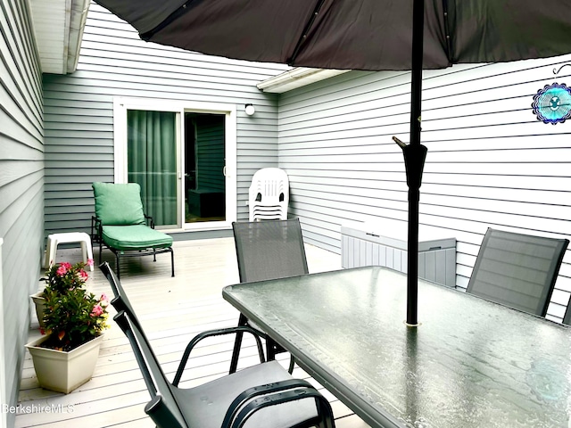 50 Walden Ln, Pittsfield, MA 01201 - wooden terrace with outdoor dining space