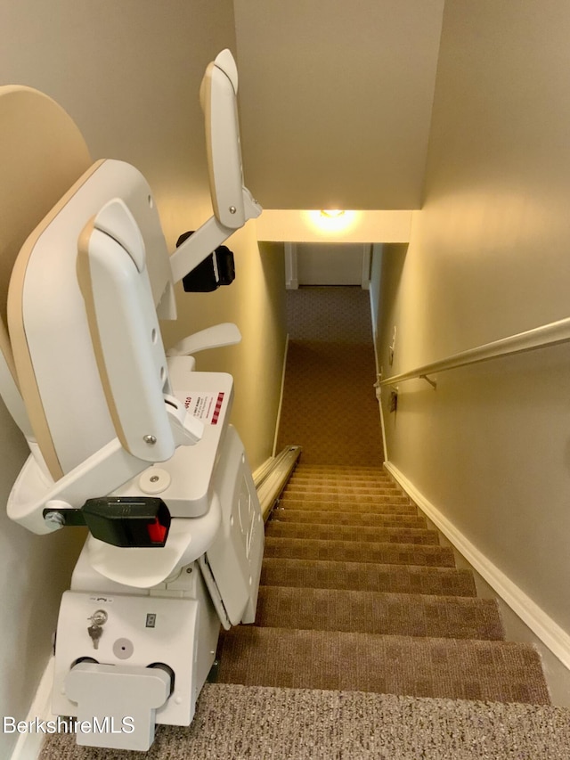 9 Rolling Hls Unit 5, Lenox, MA 01240 - stairs featuring carpet and baseboards