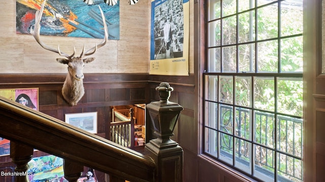 interior details with wood walls