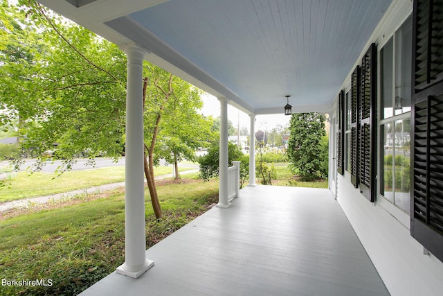 view of patio / terrace with a porch