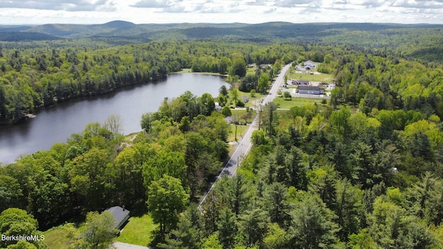 732 Main St, Becket, MA 01223 - aerial view of a heavily wooded area and a water and mountain view