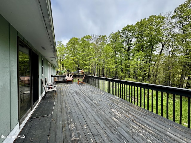 732 Main St, Becket, MA 01223 - view of wooden terrace