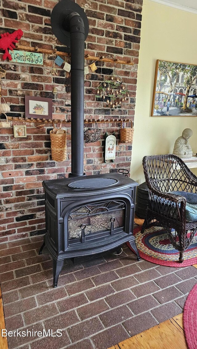 196 Huntington Rd, Worthington, MA 01098 - detailed view of a wood stove