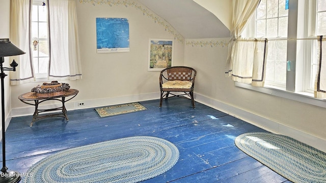 196 Huntington Rd, Worthington, MA 01098 - sitting room featuring healthy amount of natural light, hardwood / wood-style floors, and lofted ceiling