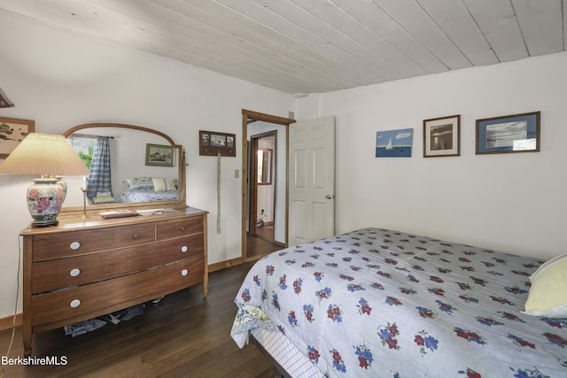203 Main St, Hancock, MA 01237 - bedroom with dark wood-type flooring and wood ceiling