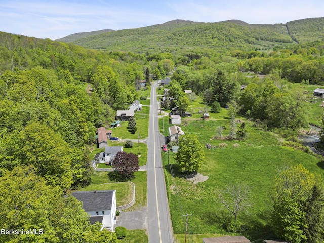 203 Main St, Hancock, MA 01237 - drone / aerial view of a heavily wooded area and mountains